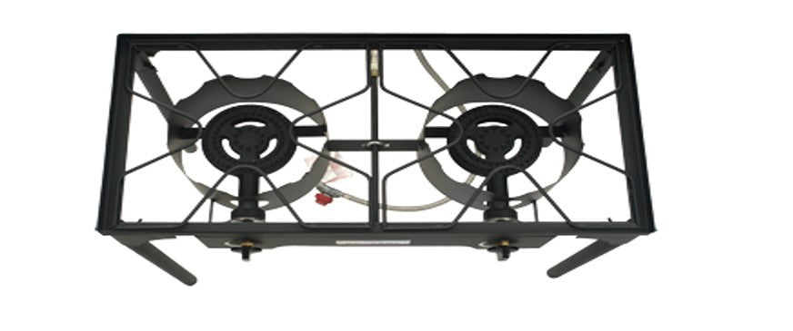 LP LIVING PLUS Heavy Duty Cast Iron 2 Burner Stove, 140000 BTU, Auto Ignition