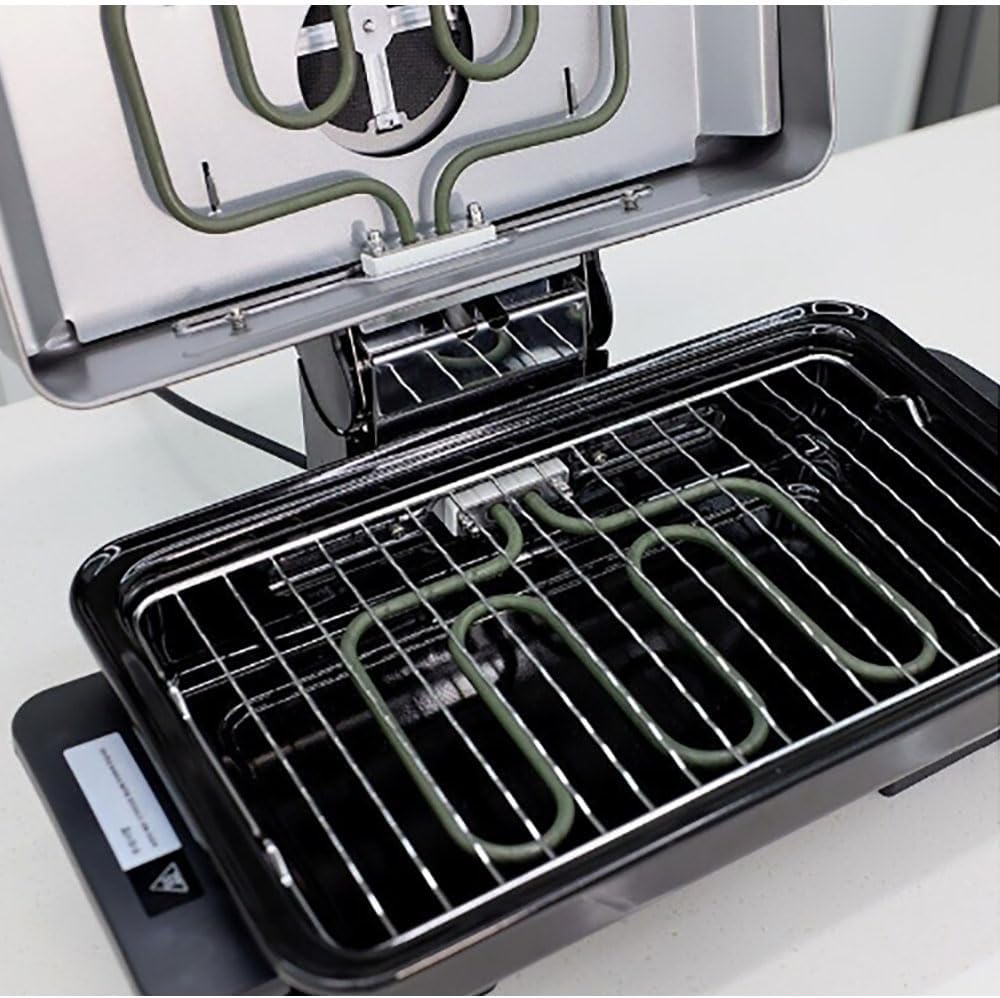 LP LIVING PLUS Double Sided Multi Grill Fish Roaster with Wire Grill Plate,Timer Control Knob, Double sided Heating