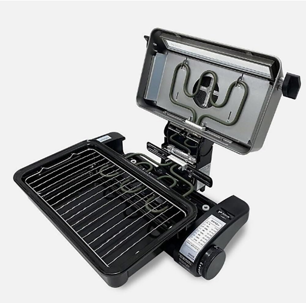 LP LIVING PLUS Double Sided Multi Grill Fish Roaster with Wire Grill Plate,Timer Control Knob, Double sided Heating