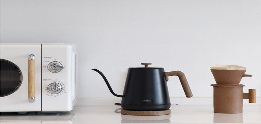 Lp Living Plus Electric Gooseneck S/S Kettle, 1200W Quick Heating,One touch, 0.8L, Black