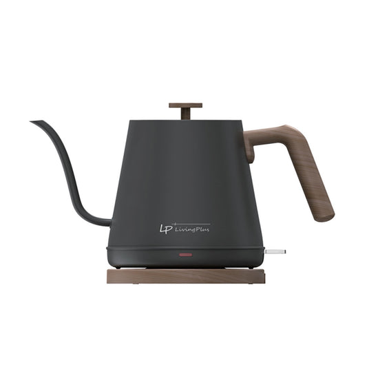 Lp Living Plus Electric Gooseneck S/S Kettle, 1200W Quick Heating,One touch, 0.8L, Black
