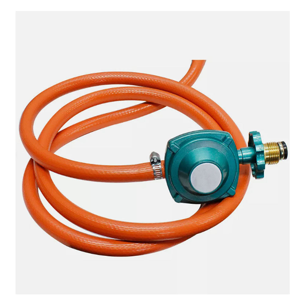 Heavy Duty Cast Iron Propane Single Burner, 28,000 BTU, Auto Ignition, 6 Ft Hose