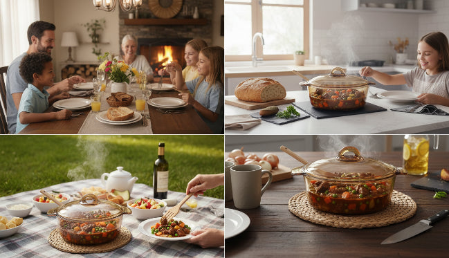 Arcoroc x Nobilta Vitro Blooming Glass Casserole Pot 1.5L