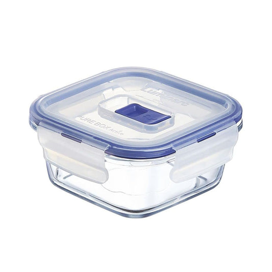 Luminarc Pure Box Active Glass Food Storage Container (Square, 1.5 cups/380ml)
