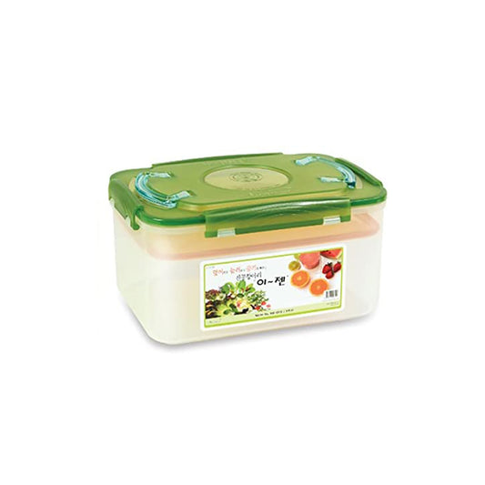 Ejen, E-jen, Kimchi Container, Fermentation Container, Brown, Korean, No smell, Container, Kitchen, Cookware, Perfeckitchenco, Pickled, dishwasher safe, freezer safe, microwave safe, Kimchi, Green, Clear, Storage, Plastic, 11L, 2.9 gallon