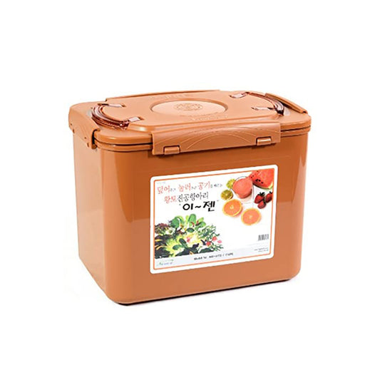 Ejen, E-jen, Kimchi Container, Fermentation Container, Brown, Korean, No smell, Container, Kitchen, Cookware, Perfeckitchenco, Pickled, dishwasher safe, freezer safe, microwave safe, Kimchi, 17L, Brown, Mud, Storage, Plastic