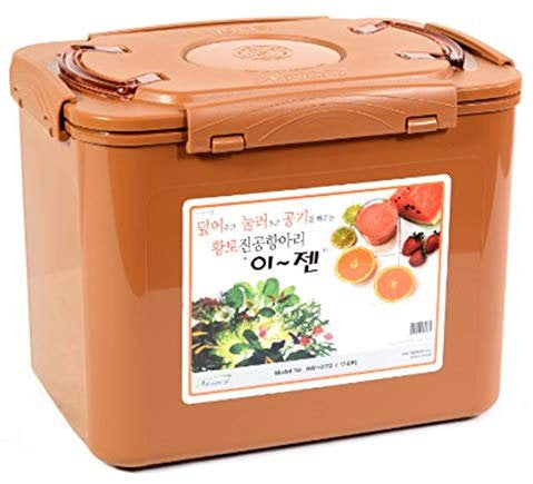 Ejen, E-jen, Kimchi Container, Fermentation Container, Brown, Korean, No smell, Container, Kitchen, Cookware, Perfeckitchenco, Pickled, dishwasher safe, freezer safe, microwave safe, Kimchi, 17L, Brown, Mud, Storage, Plastic