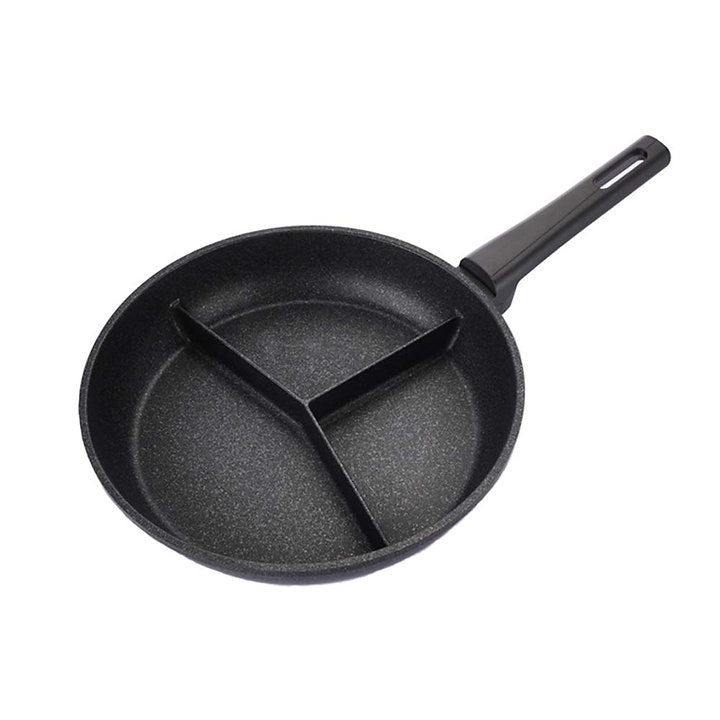 COOKER KING Nonstick Divided Pan for stove Tops, 3 Section Pan