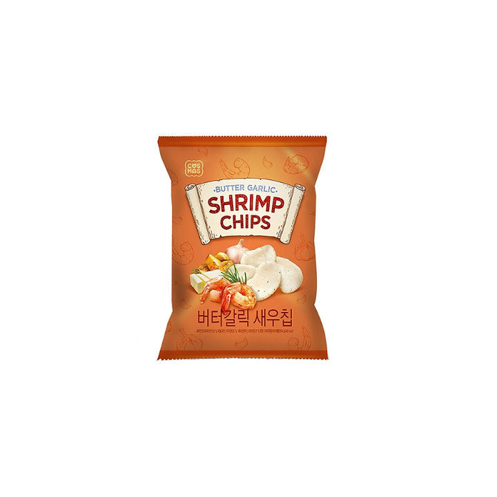 butter, garlic, shrimp, chip, cosmos, korean, crunchy, snacks