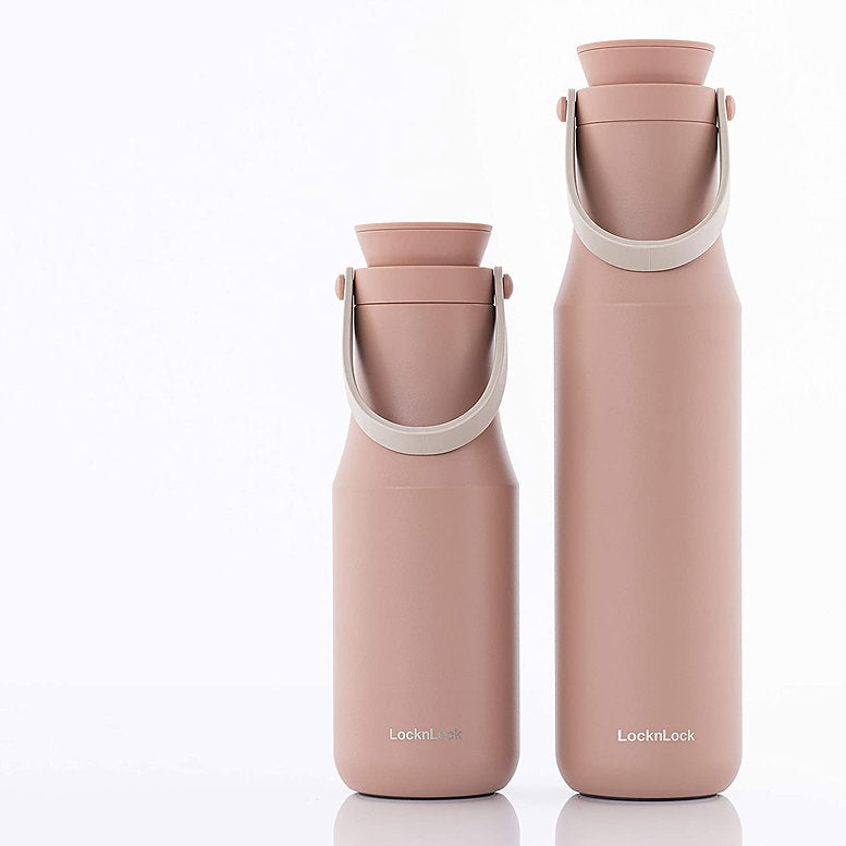 LocknLock Tumbler Double Cap 24oz, Pink