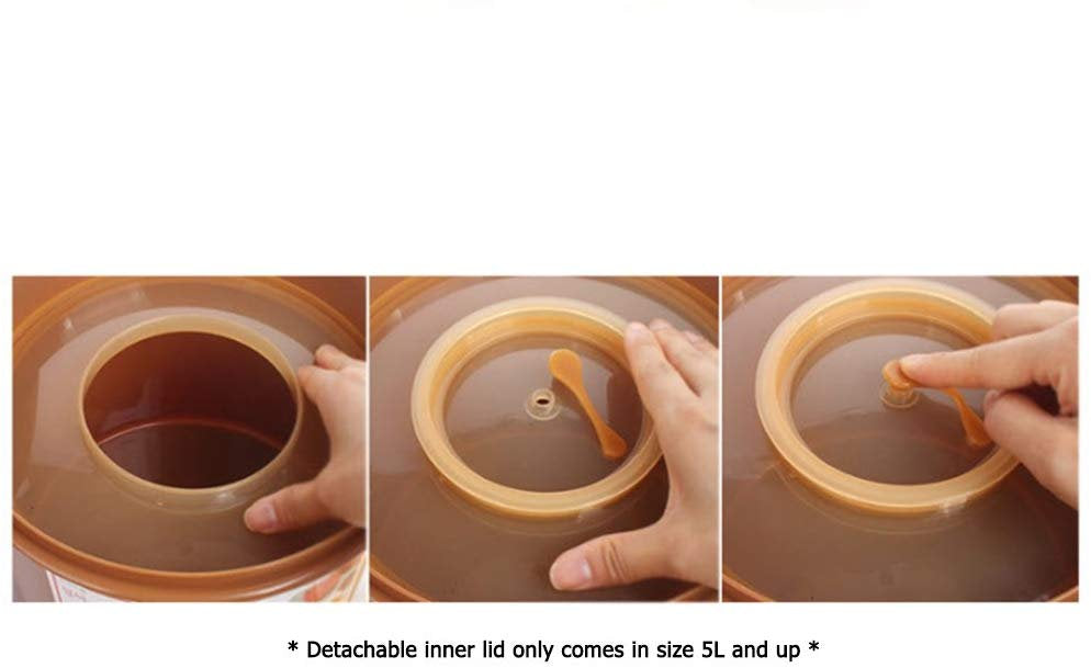 Ejen, E-jen, Kimchi Container, Fermentation Container, Brown, Korean, No smell, Container, Kitchen, Cookware, Perfeckitchenco, Pickled, dishwasher safe, freezer safe, microwave safe, Kimchi, Mud, Brown, Storage, Plastic, 3L, 0.8 gallon, round