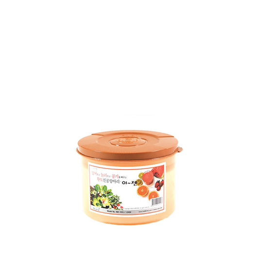 Ejen, E-jen, Kimchi Container, Fermentation Container, Brown, Korean, No smell, Container, Kitchen, Cookware, Perfeckitchenco, Pickled, dishwasher safe, freezer safe, microwave safe, Kimchi, Mud, Brown, Storage, Plastic, 1.5L, 0.4 gallon, small, round