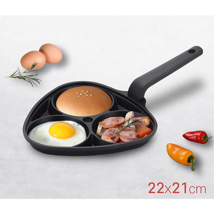 Gas, Electric, halogen, Clover, Divider, 3 Divider, Pancake, Kitchen, Cook, Perfectkitchenco, Non Stick, Eggs, Breakfast, Frying Pan, Pan, Black