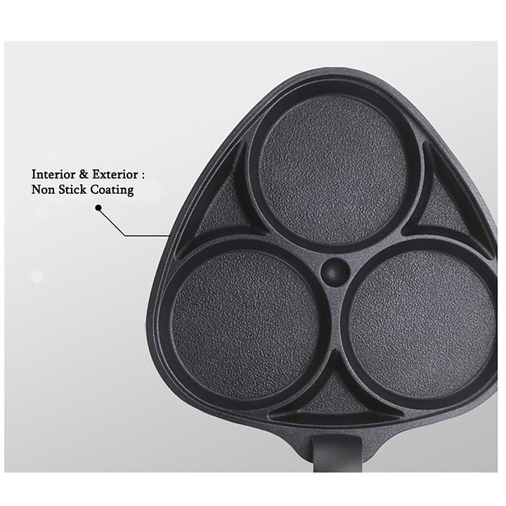 Gas, Electric, halogen, Clover, Divider, 3 Divider, Pancake, Kitchen, Cook, Perfectkitchenco, Non Stick, Eggs, Breakfast, Frying Pan, Pan, Black