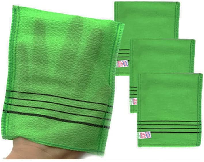 Korean Exfoliating Bath and Shower Towel Washcloth Mitt 3P