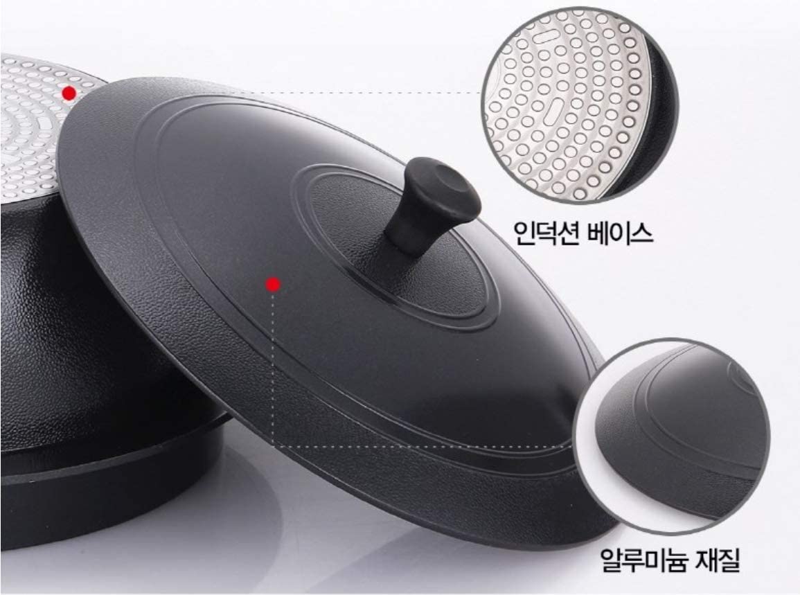 Kitchen Flower Ceramic Coating Aluminum Korean Traditional Cauldron, Gamasot Hot Pot