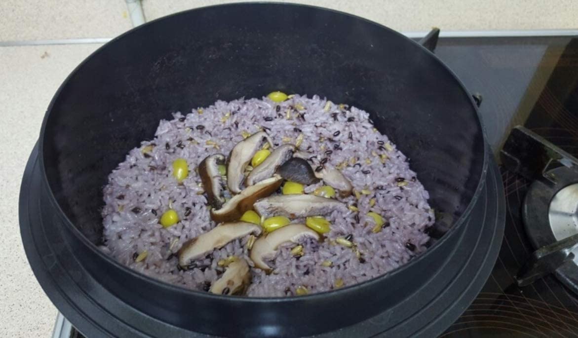 Kitchen Flower Ceramic Coating Aluminum Korean Traditional Cauldron, Gamasot Hot Pot