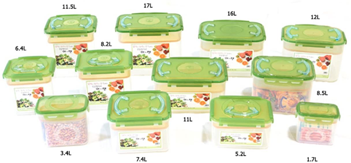 Ejen, E-jen, Kimchi Container, Fermentation Container, Brown, Korean, No smell, Container, Kitchen, Cookware, Perfeckitchenco, Pickled, dishwasher safe, freezer safe, microwave safe, Kimchi, Green, Clear, Storage, Plastic, 17L, 4.4 gallon