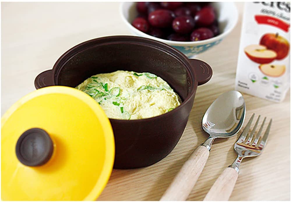 Pamire Silicone Microwave Egg Steaming Pot Steamer Egg Cooker Orange