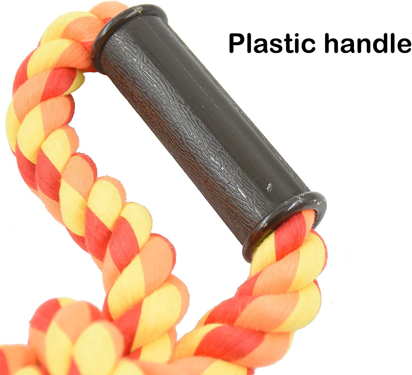 Pawfectpals Tough Twisted Dog Chew Rope Toy Teething and Tug of War for Aggressive Chewers (One Handle-Orange)