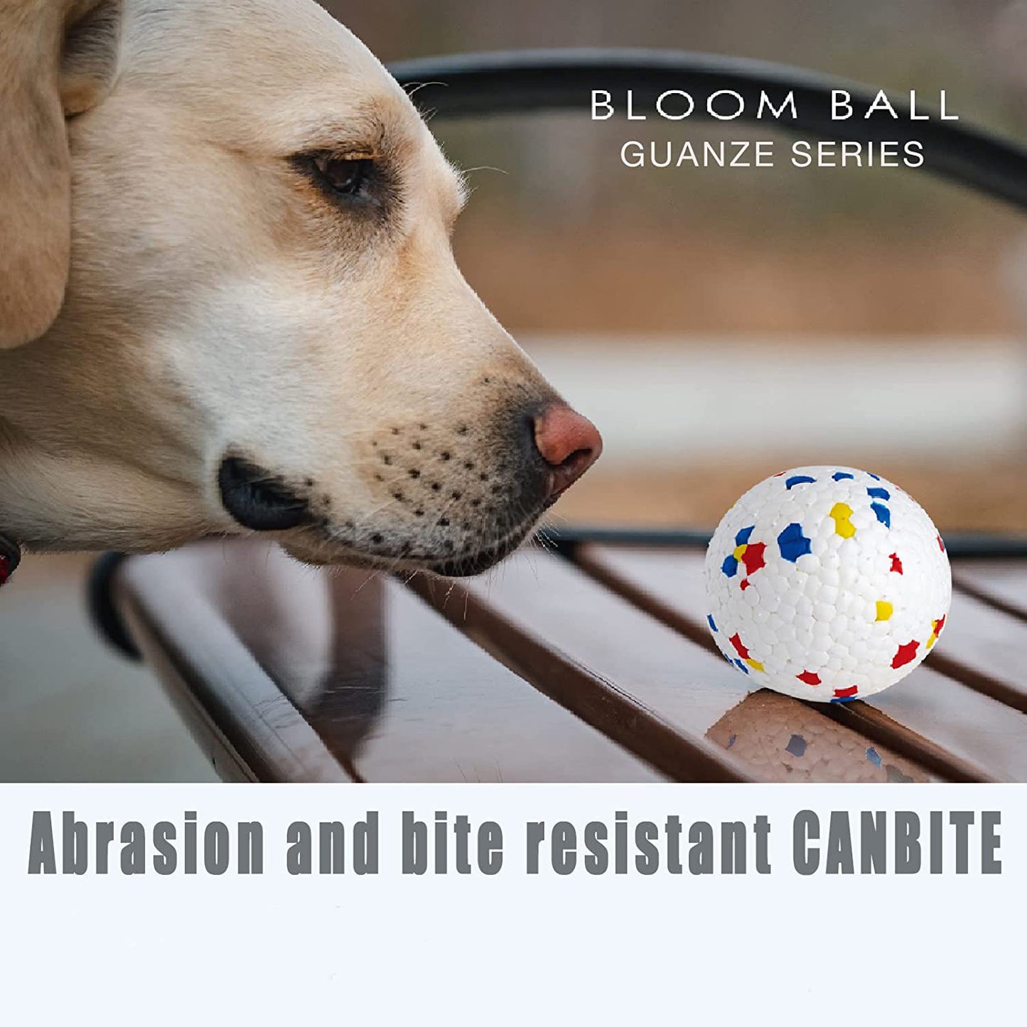 Pawfectpals Tough Bouncy Durable Bloom Ball for Aggressive Chewers, TPR Technology, Floating Rubber Ball, Easy to Clean, High Bounce Rate (Spotted)