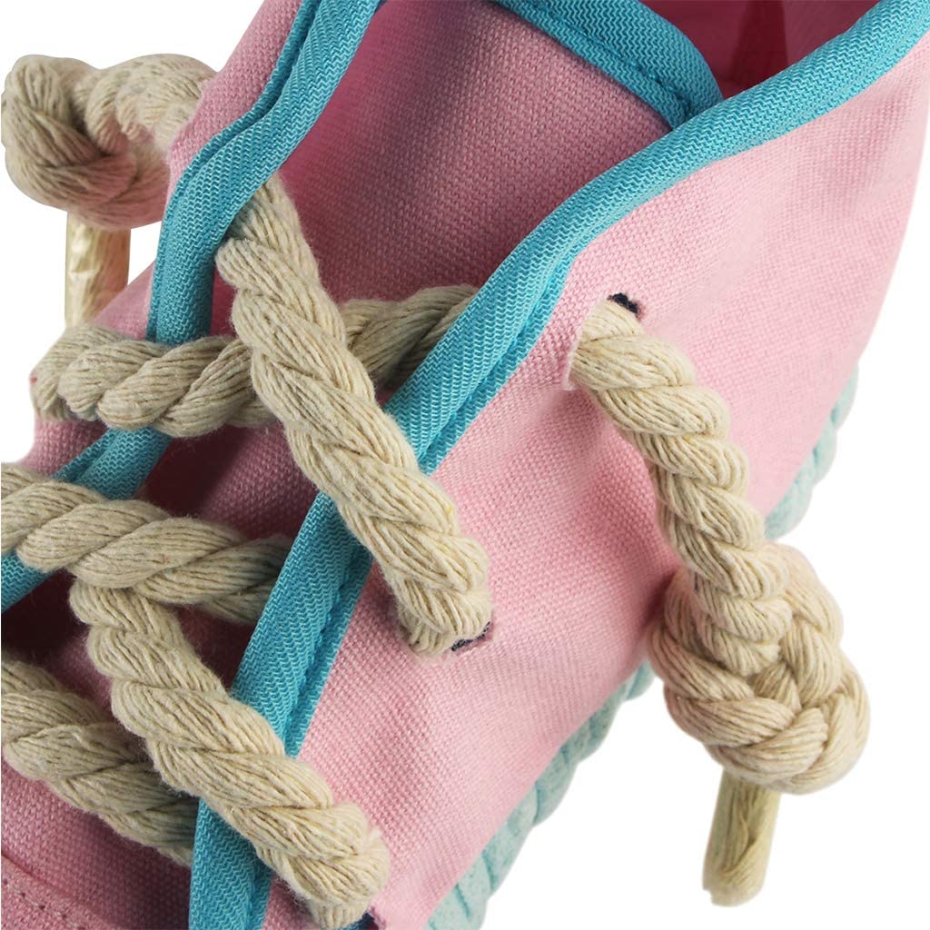 Pet supply,pet toy, high top shoe, squeaky, dog, cat, rope, shoe, sneaker, pink, blue, animal, reduce bad behavior, toy