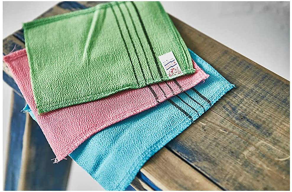Korean Exfoliating Bath and Shower Towel Washcloth Mitt 3P