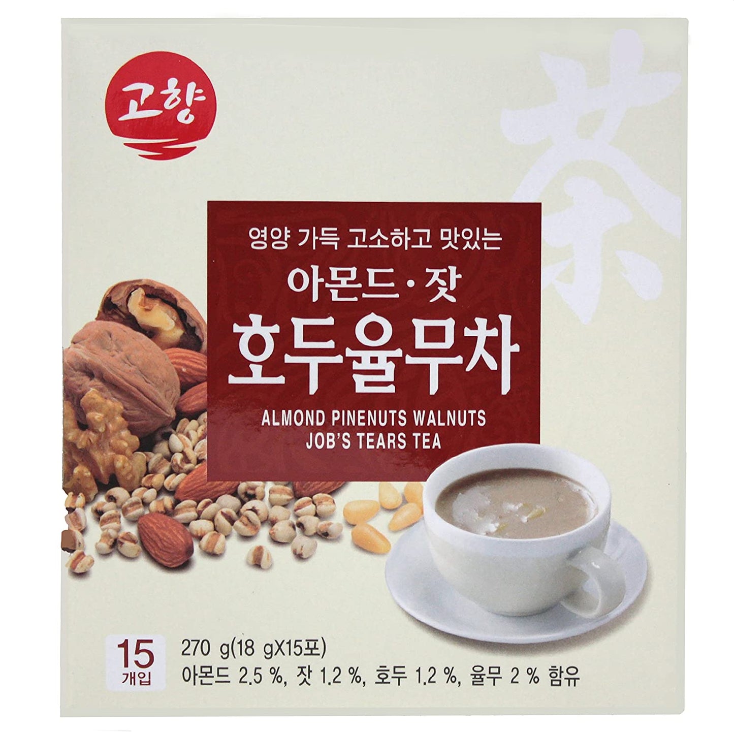 Traditional Almond Pinenuts Walnuts Job's Tears Tea_18g x 15 Tea Bags