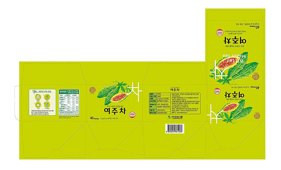 Songwon Bitter Melon Tea 32g 40T Bags, Assists with Digestive Issues