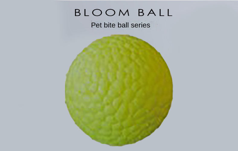 Pawfectpals Indestructible Toughest Bouncy Durable Bloom Ball for Aggressive Chewers, TPR Technology, Floating Rubber Ball, Easy to Clean, High Bounce Rate (Green Velvet)