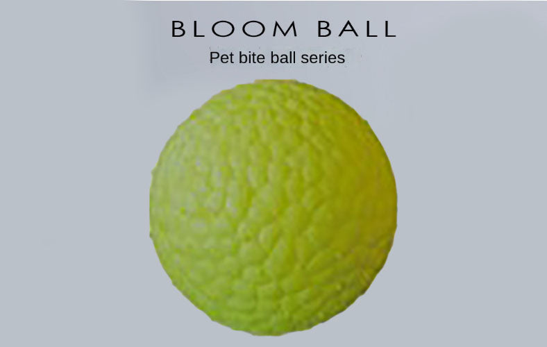 Pawfectpals Tough Bouncy Durable Bloom Ball for Aggressive Chewers, TPR Technology, Floating Rubber Ball, Easy to Clean, High Bounce Rate (Green Velvet)
