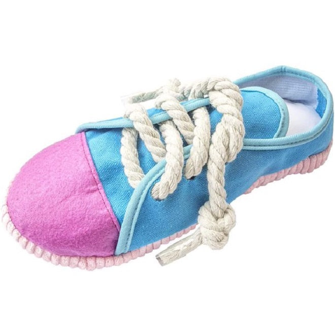 Pet supply,pet toy, shoe, squeaky, dog, cat, rope, shoe, sneaker,green, blue, purple, animal, reduce bad behavior, toy