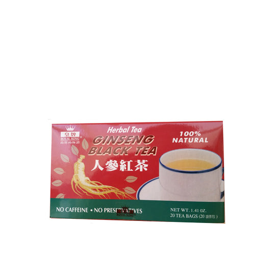 Royal King Ginseng Black Tea 20 Tea Bags 100% Natural