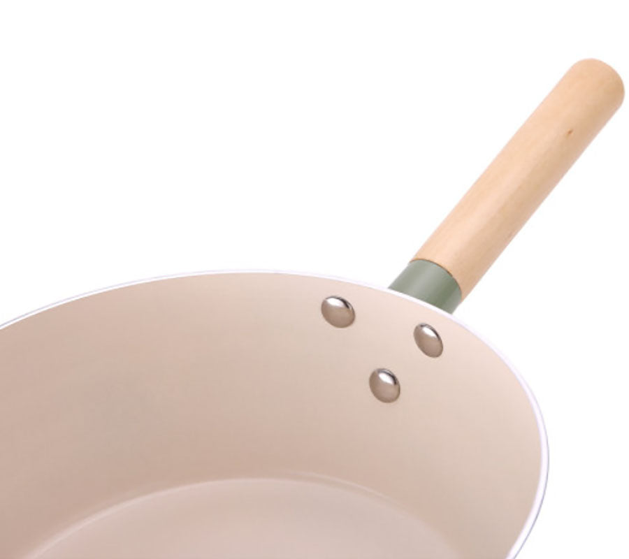 Cookin IH Mood Induction Ceramic Sauce Pot with Wood Handle and Glass Lid 20cm