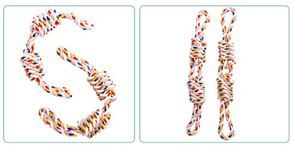 Pawfectpals Tough Twisted Dog Chew Rope Toy Teething and Tug of War for Aggressive Chewers (Double Grip Loops and Knots)