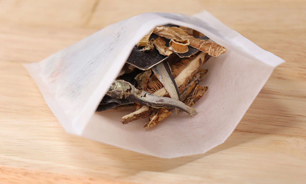 100 Disposable Tea Filter Bags for Loose Tea, Soup Ingredients, Herbs, Coffee, 20pc x 5 pack (4.5x3.7in)