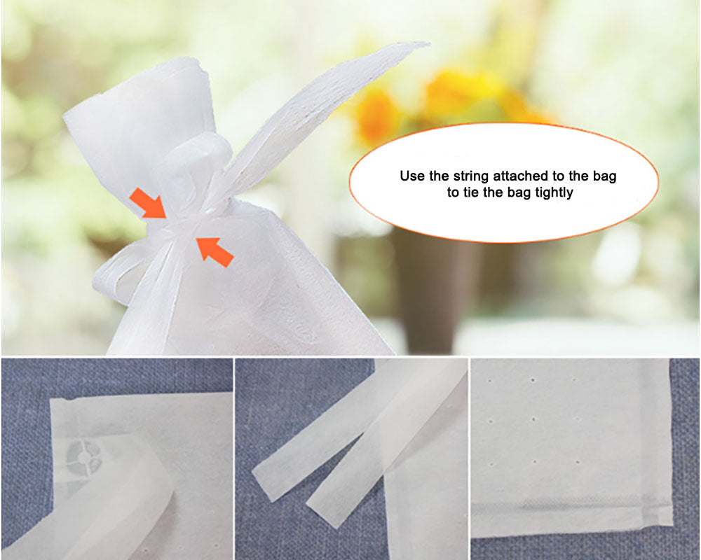 40 Disposable Tea Filter Bags for Loose Tea, Soup Ingredients, Herbs, Coffee, 8pc x 5 pack (9.8x13.8in)