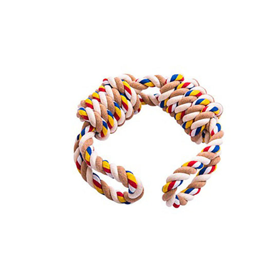 Pawfectpals Tough Twisted Dog Chew Rope Toy Teething and Tug of War for Aggressive Chewers (Double Grip Loops and Knots)