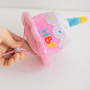 PawfectPals Multipet Plushy, Squeaky, Happy Birthday, Cake, Party Celebration Toy