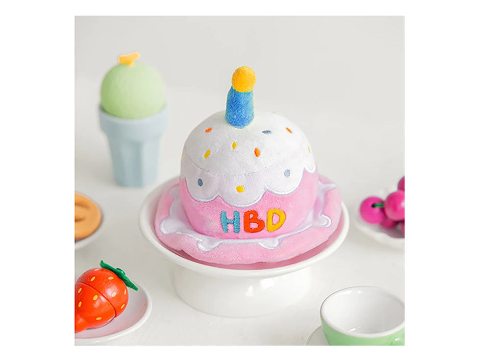 PawfectPals Multipet Plushy, Squeaky, Happy Birthday, Cake, Party Celebration Toy