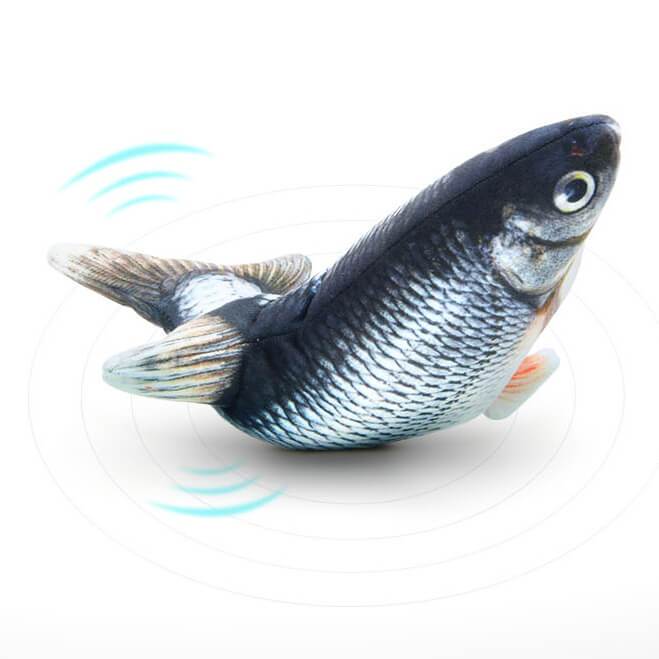 Pet Toy, Pet Supply, Floppy Fish Toy, Silver Fish, Charging, Dog, Cat