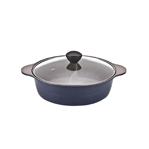Cookin IH Shabu Shabu Divider Hot Pot, Induction Cooktop, Ceramic Coating, Double Sauce Pot, 11 inch
