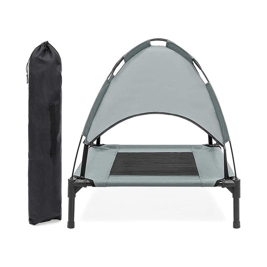 pet bed, pet supply. bed, tent, canopy, assembly, convenient, portable, comfortable, shade, large, medium, grey, mat, dog, cat, animal