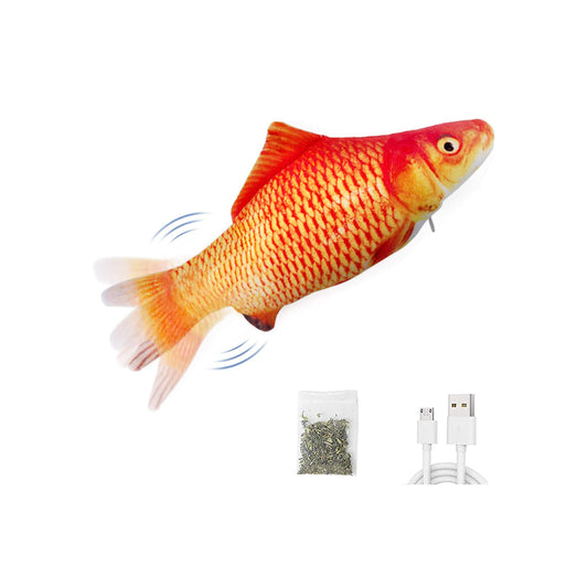 PawfectPals Interactive Touch Sensitive Fish Toy with Catnip (Goldfish)