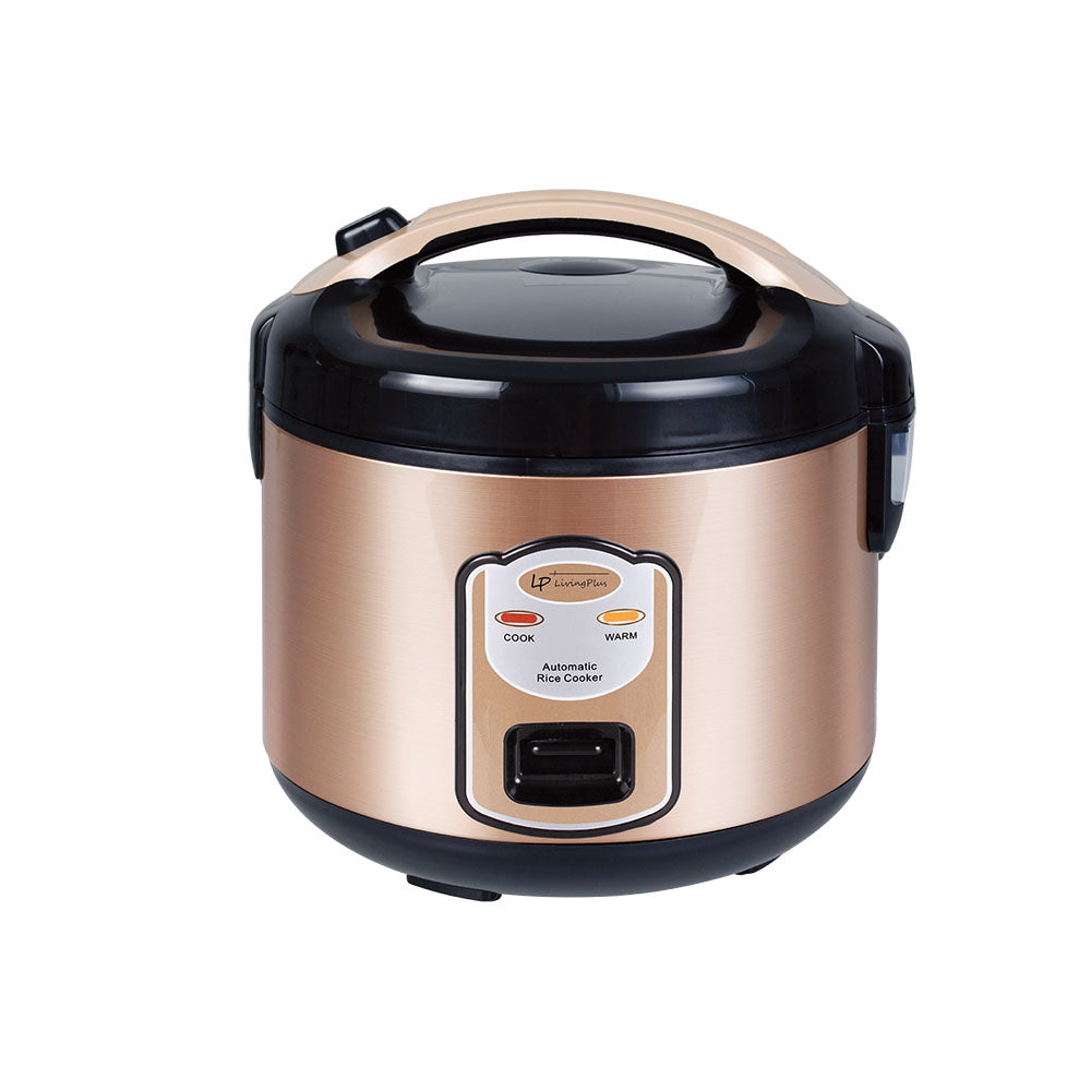 LP LIVING PLUS Electric Rice Cooker, Non stick, One Touch Button, with Steamer Tray, Measuring Cup and Rice Spoon (1.5L)