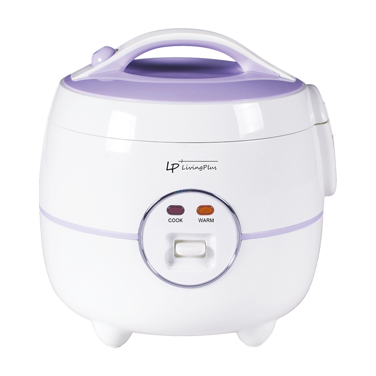 LP LIVING PLUS Electric Rice Cooker, Non stick, One Touch Button, with Steamer Tray, Measuring Cup and Rice Spoon (1.0L)