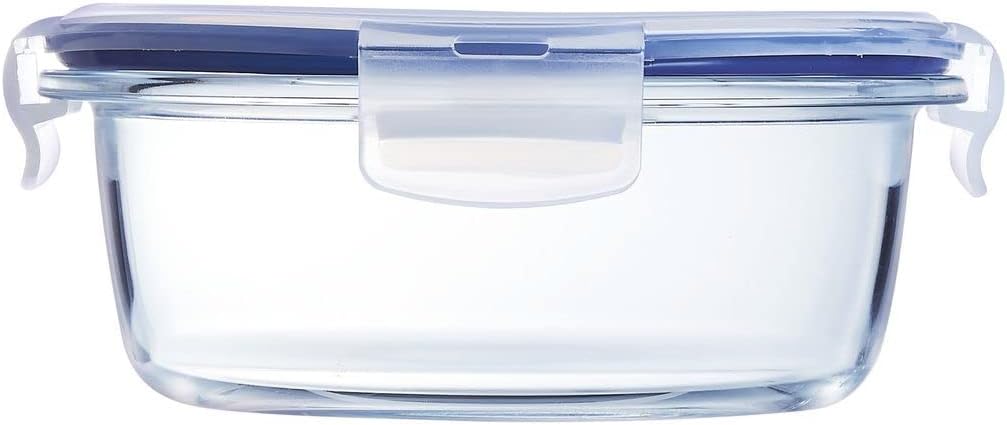Luminarc Pure Box Active Glass Food Storage Container (Round 2.8 Cups/ 670ML)