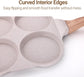 4-Section Nonstick Breakfast Pan – Granite Coated Frying Pan for Eggs, Pancakes, Muffins – Induction Compatible, Wood-Style Handle