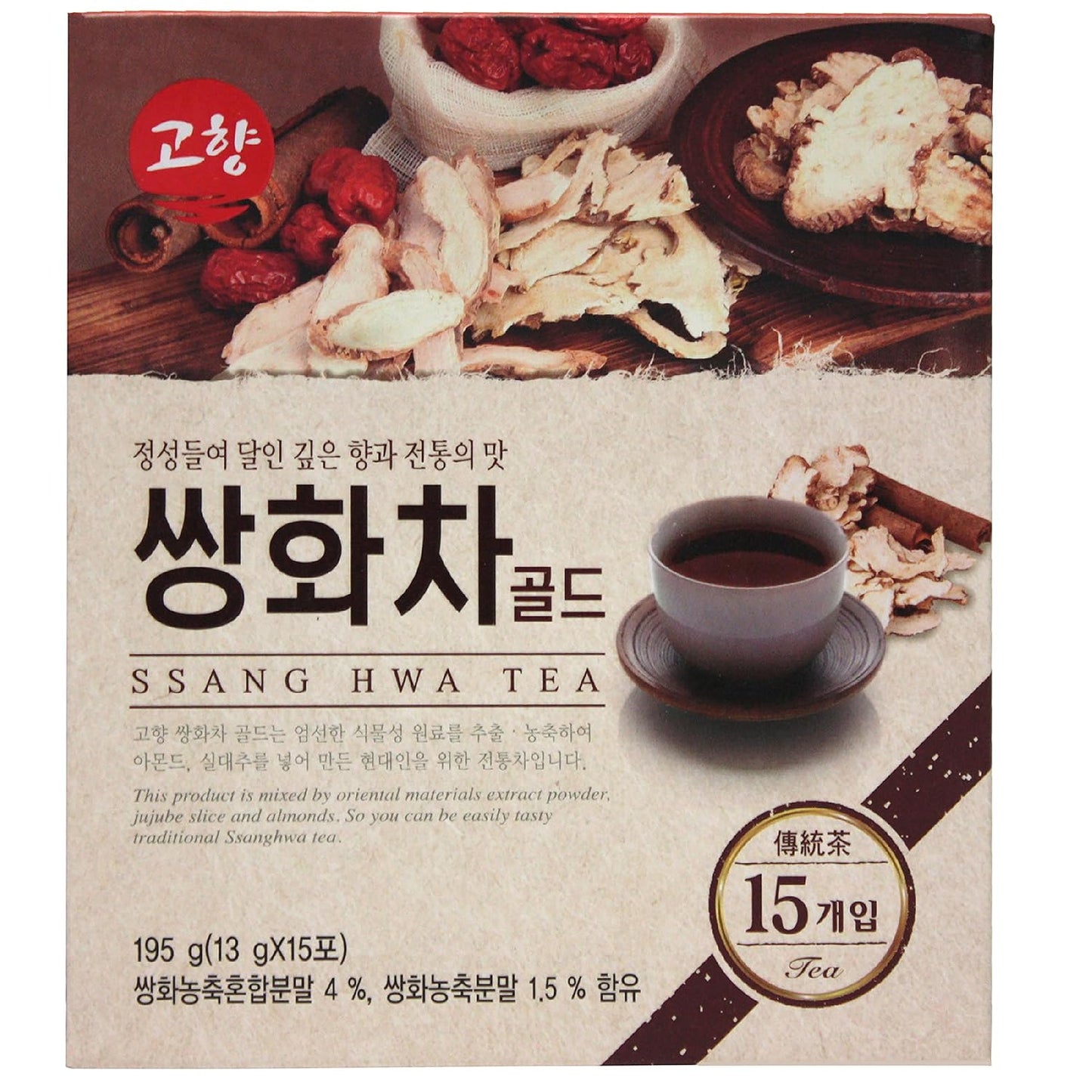 Sang Hwa Tea-쌍화차 13g x 15 x 20