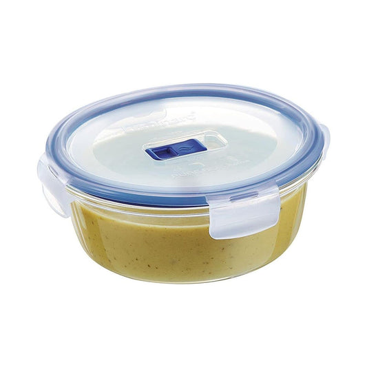Luminarc Pure Box Active Glass Food Storage Container (Round 3.8 Cups/920ml)